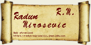 Radun Mirošević vizit kartica